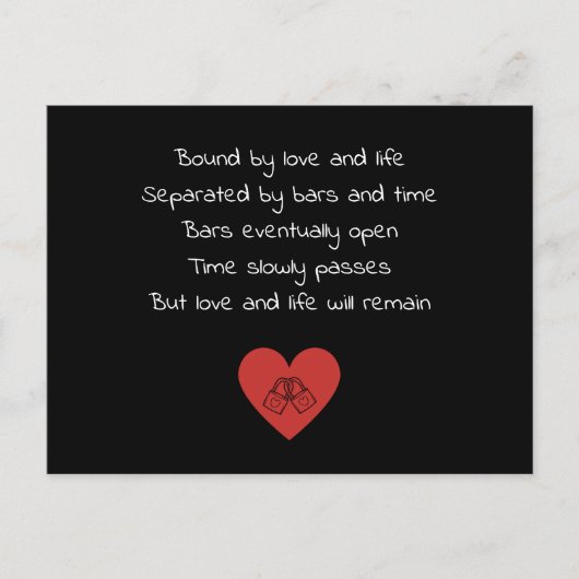 getrennt durch Bars und Zeiten Postkarte (Vorderseite)