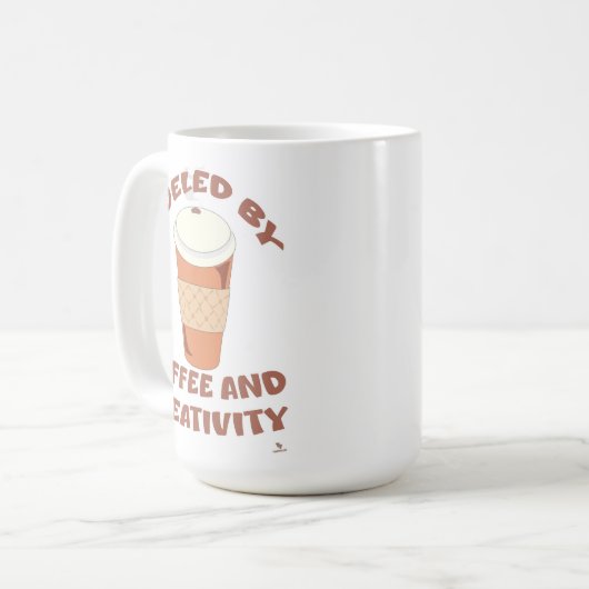 Getrennt von Kaffee und Kreativität - Motto des Ep Kaffeetasse (Vorderseite Links)