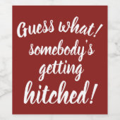 Getrennte Ankündigung zur Verheiratung Funny Wine  Weinetikett (Einzelnes Label)