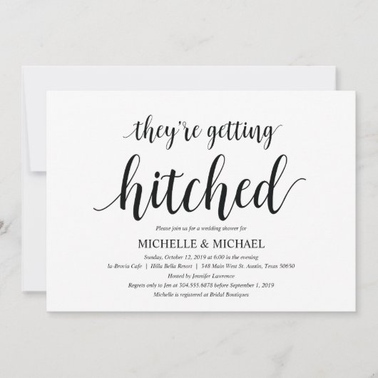 Getrennte Bridal Dusche Einladungskarten (Vorderseite)