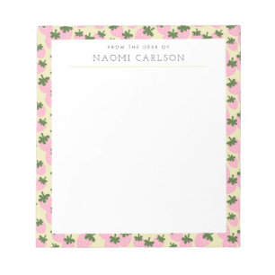 Getrennte Erdbeeren (Creme) - Benutzerdefinierter  Notizblock