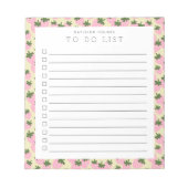 Getrennte Erdbeeren (Creme) nach Maß Notizblock (Vorderseite)