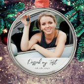 Getrennte Fahrprüfung Herzlichen Glückwunsch Foto  Ornament Aus Metall