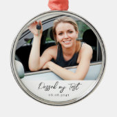 Getrennte Fahrprüfung Herzlichen Glückwunsch Foto  Ornament Aus Metall (Vorne)