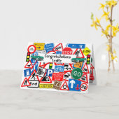 Getrennte Fahrprüfung Herzlichen Glückwunsch Karte (Gelbe Blume)