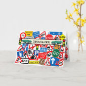 Getrennte Fahrprüfung Herzlichen Glückwunsch Karte (Gelbe Blume)