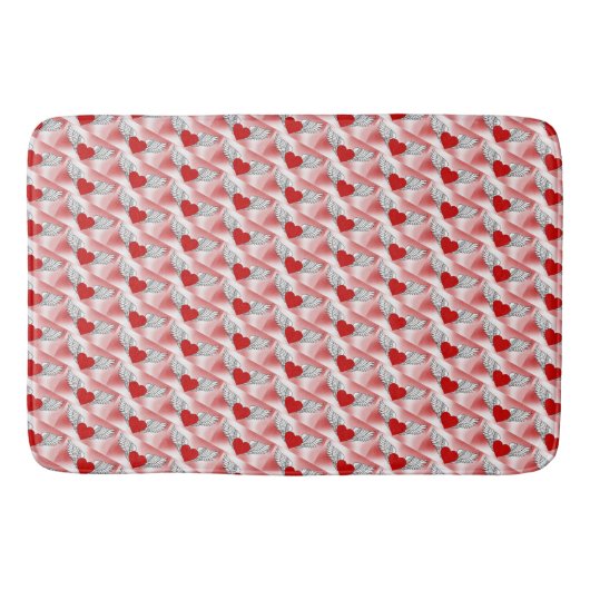 Getrennte fliegende Herzen Badematte (Vorderseite)