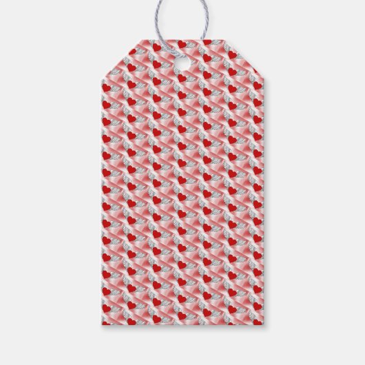 Getrennte fliegende Herzen Geschenkanhänger (Vorderseite)