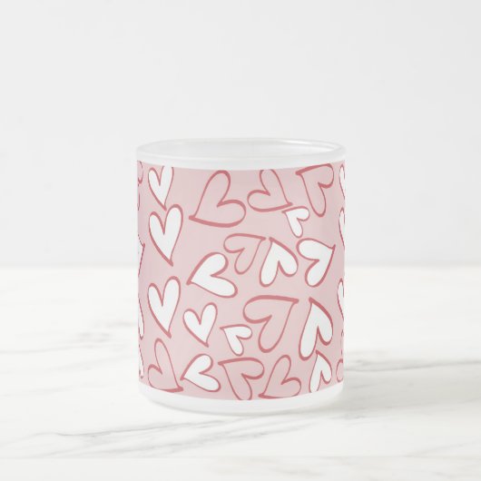 Getrennte Herzen Mattglastasse (Mittel)