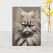 Getrennte Katzenkasse Weißgraue braucht Kaffee jet Karte (Gelbe Blume)