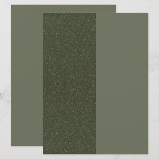 Getrennte Moosgrüne Einladung (Vorne/Hinten)