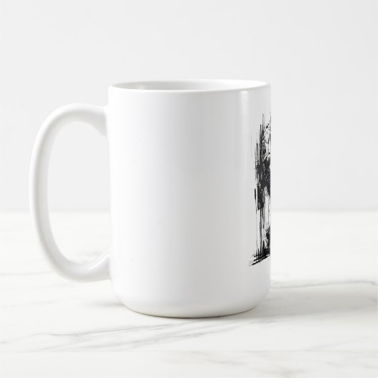 Getrennte parallele Bildschirme Stille Konversatio Kaffeetasse (Links)