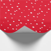 Getrennte Punkte auf Rot Geschenkpapier (Ecke)