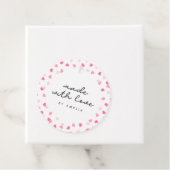 Getrennte rosa Herzklopfen aus Liebe Geschenkanhänger (Beispiel)