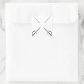 Getrennte Schwerter Quadratischer Aufkleber (Tasche)