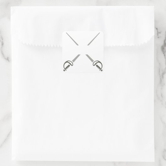 Getrennte Schwerter Quadratischer Aufkleber (Tasche)