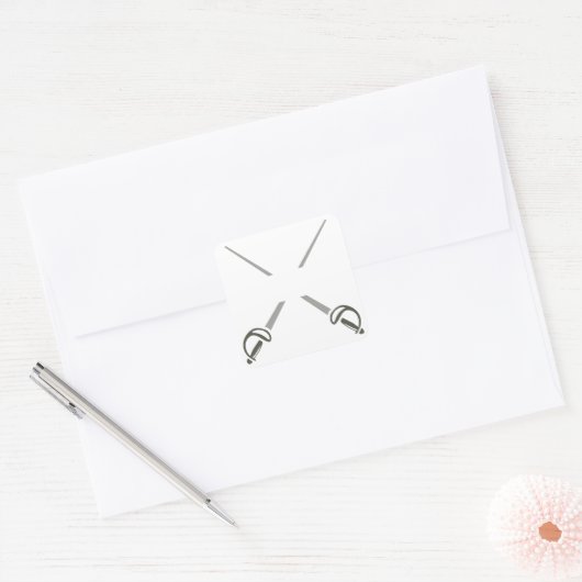 Getrennte Schwerter Quadratischer Aufkleber (Umschlag)