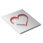 Getrenntes Herz Notizblock (angewinkelt)