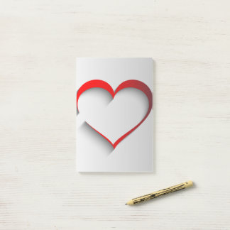 Getrenntes Herz Post-it Klebezettel