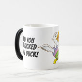 Getreten durch Ente! Ukrainische verwandelnde Verwandlungstasse (Vorderseite Links)