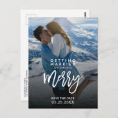 Getreue Foto Save the Date Hochzeit Postkarte (Vorne/Hinten)