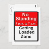 Getreue geladene Zone Postkarte (Vorne/Hinten)