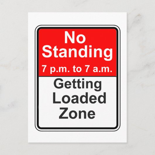 Getreue geladene Zone Postkarte (Vorderseite)