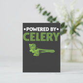 Getrieben von Celery Green Juice Food Veggie Liebh Postkarte (Stehend Vorderseite)