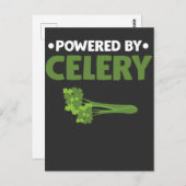Getrieben von Celery Green Juice Food Veggie Liebh Postkarte (Vorne/Hinten)