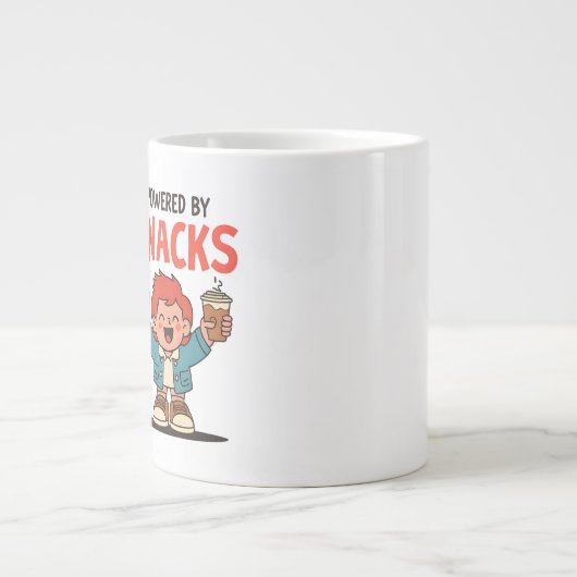 Getrieben von Snacks - Niedliche Cartoon Food Love Jumbo-Tasse (Vorderseite)