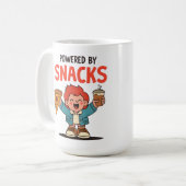 Getrieben von Snacks - Niedliche Cartoon Food Love Kaffeetasse (Vorderseite Links)