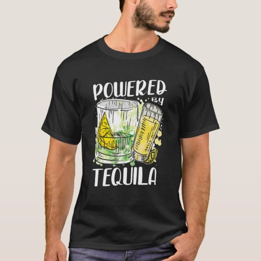 Getrieben von Tequila mexikanischen alkoholischen T-Shirt (Vorderseite)