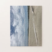 Getriebenes Holz auf Popham Strand Puzzle (Vertikal)