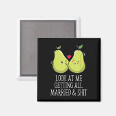 Getried Bride Groom Furture Ehefrau Ehemann T Magnet (Vorderseite/Rückseite)