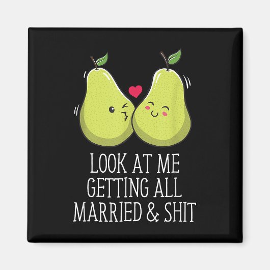Getried Bride Groom Furture Ehefrau Ehemann T Magnet (Vorne)