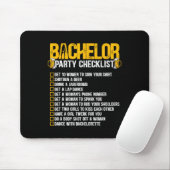 Getried Groom Funny Bachelor Party Checkli Mousepad (Mit Mouse)