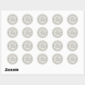 Getried Save the Date Gray Umschlag Aufkleber (Blatt)