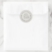 Getried Save the Date Gray Umschlag Aufkleber (Tasche)