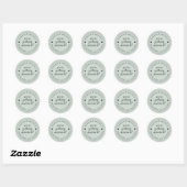 Getried Save the Date Pastel Green Runder Aufkleber (Blatt)