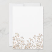 Getrocknete Baby's Breath Tauf Einladung (Rückseite)