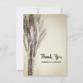 Getrocknete Barley Bottle Country Farm Wedding Dan Dankeskarte (Vorderseite)