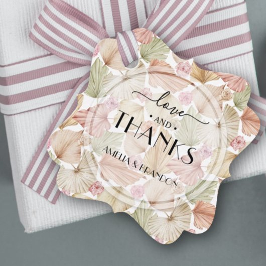 Getrocknete Blätter Blume Hochfahren Geschenkanhänger