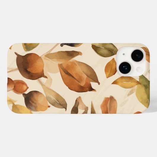 Getrocknete Blätter iPhone Case (Rückseite (Horizontal))