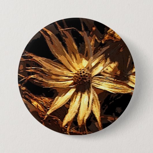 Getrocknete Blume abstrakt Button (Vorderseite)