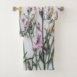 GETROCKNETE BLUME ÄSTHETISCHE FLORALLE WILDBLUME BADHANDTUCH SET