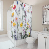 GETROCKNETE BLUME ÄSTHETISCHE FLORALLE WILDBLUME DUSCHVORHANG (Beispiel)