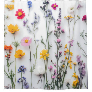 GETROCKNETE BLUME ÄSTHETISCHE FLORALLE WILDBLUME DUSCHVORHANG