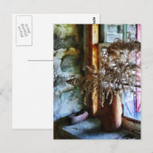 Getrocknete Blume auf Windows Postkarte (Vorne/Hinten)