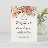 Getrocknete Blume Boho Kinderdusche Einladung (Stehend Vorderseite)