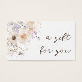 Getrocknete Blume elegante Geschenkkarte (Vorderseite)